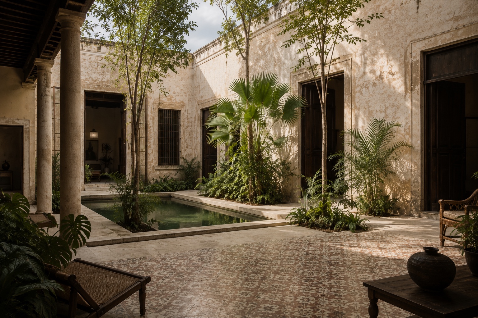Restored central courtyard